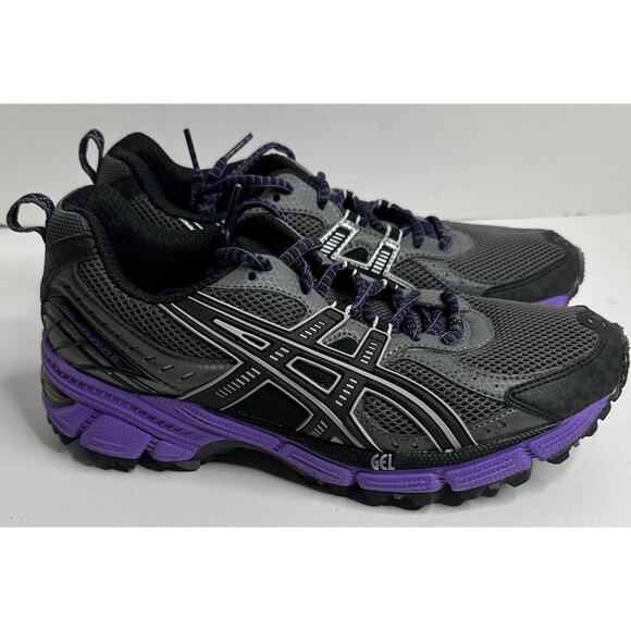 ASICS Gel Kahana 6 TITANIUM/BLACK/ELECTRIC PURPLE F911013 Size 7 With Box - Picture 2 of 9